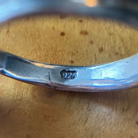 Baltic Amber Sterling Silver Flower Ring Size 7 - Picture 6 of 9